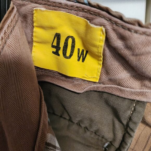 Gap Men's Khaki Shorts Multicolor Plaid Casual Cotton Flat Front Size 40W - Picture 5 of 7